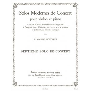 Raymond Gallois-Montbrun: Solos modernes de Concert No.7 (Violin & Piano)