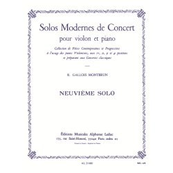 Raymond Gallois-Montbrun: Solos modernes de Concert No.9 (Violin & Piano)
