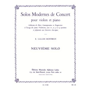 Raymond Gallois-Montbrun: Solos modernes de Concert No.9 (Violin & Piano)