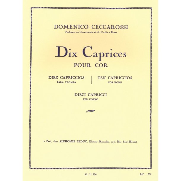 Domenico Ceccarossi: 10 Caprices (Horn solo)