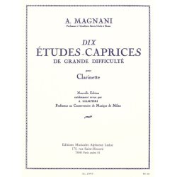 Aurelio Magnani: 10 Etudes-Caprices de grande Difficult&eacute; (Clarinet solo)