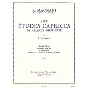 Aurelio Magnani: 10 Etudes-Caprices de grande Difficulté (Clarinet solo)