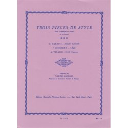 Various Composers: 3 Pi&egrave;ces de Style (Trombone & Piano)