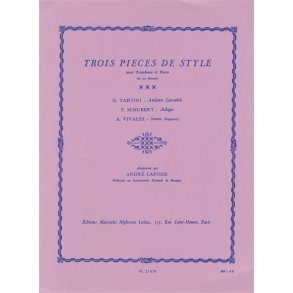 Various Composers: 3 Pièces de Style (Trombone & Piano)