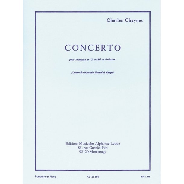 Charles Chaynes: Concerto No.1 (Trumpet & Piano)