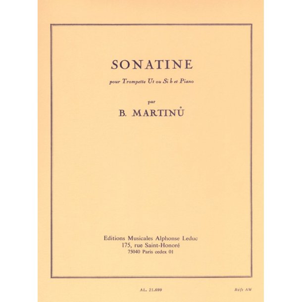 Bohuslav Martinu: Sonatina (Trumpet)