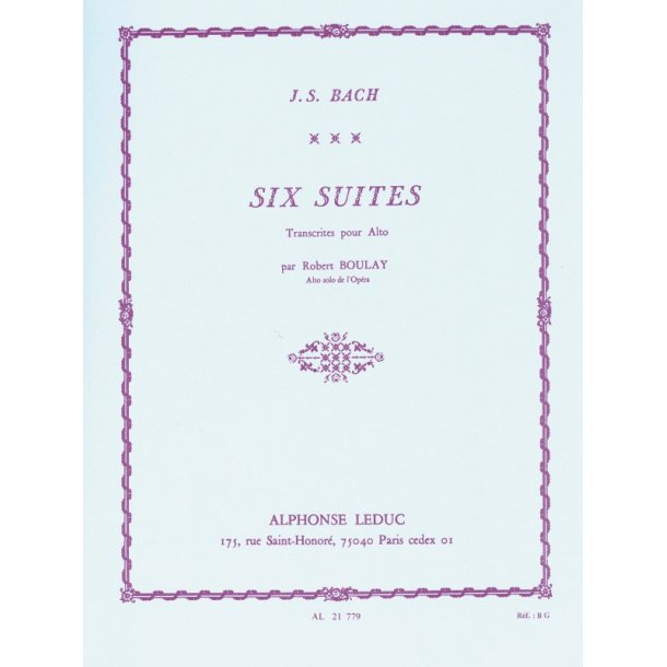 Johann Sebastian Bach: 6 Suites (Viola solo)