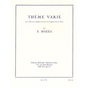 Eugène Bozza: Thème Varié (Bass Trombone and Piano)