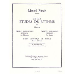 Marcel Bitsch: 12 Etudes de Rythme (Clarinet solo)