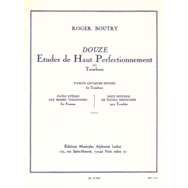 Roger Boutry: 12 Etudes de haut Perfectionnement (Trombone solo)