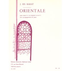 Jacques Ed. Barat: Orientales (Trumpet & Piano)