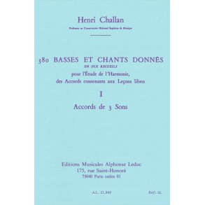Challan H: 380 basses et chants donnes vol.01:accord des 3 sons 1a textes