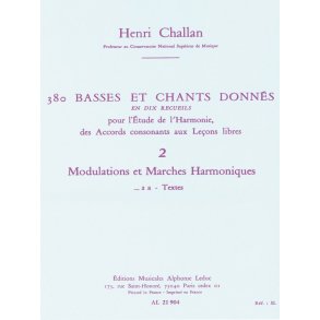 Challan 380 Basses Et Chants Donnes 2 Modulations Marches 2a Textes Bk