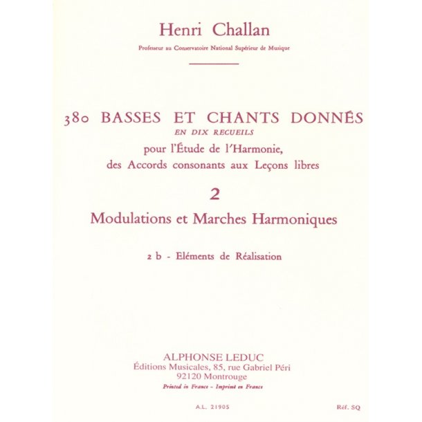Henri Challan: 380 Figured Bass Exercises (2b)