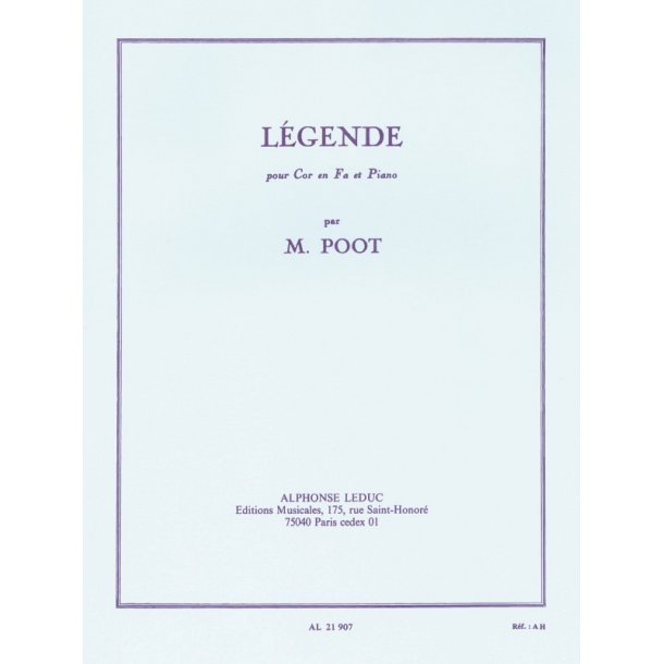 Marcel Poot: L&eacute;gende (Horn & Piano)