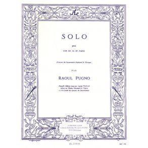 Stéphane-Raoul Pugno: Solo (Horn & Piano)