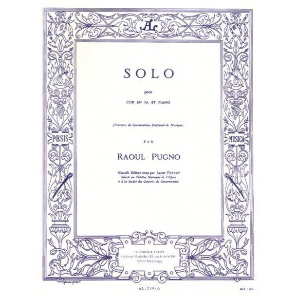 St&eacute;phane-Raoul Pugno: Solo (Horn & Piano)