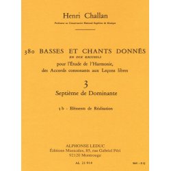 Henri Challan: 380 Basses et chants donn&eacute;s - Volume 3, Septi&egrave;mes de Dominante - 3b