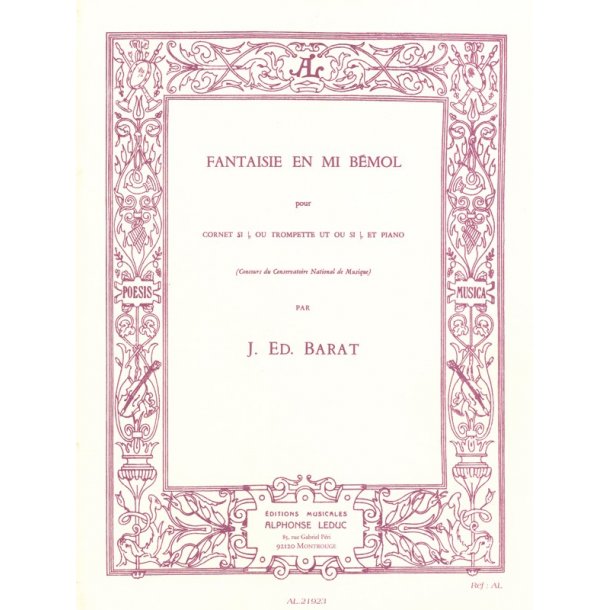 Jacques Ed. Barat: Fantaisie In E Flat Minor (Trumpet And Piano)