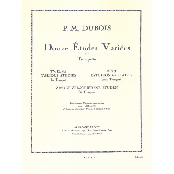 Pierre Max Dubois: Douze Etudes Vari&eacute;es (Trumpet)