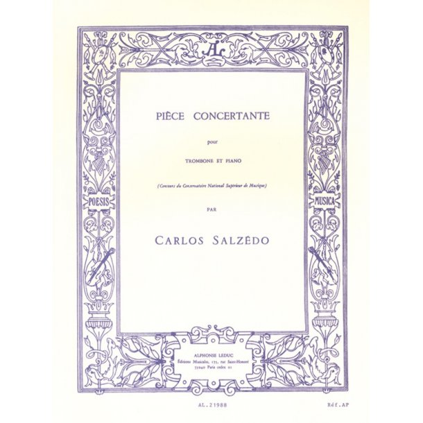 Carlos L&eacute;on Salz&eacute;do: Pi&egrave;ce concertante Op.27 (Trombone & Piano)