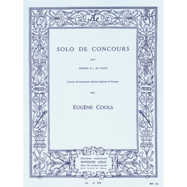 Eug&egrave;ne Cools: Solo de Concours Op.84 (Bb trpt) (Trumpet & Piano)