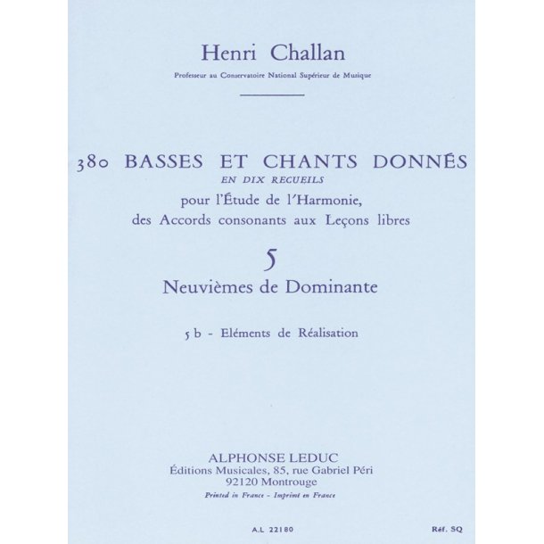 Henri Challan: 380 Figured Bass Exercises (5b)