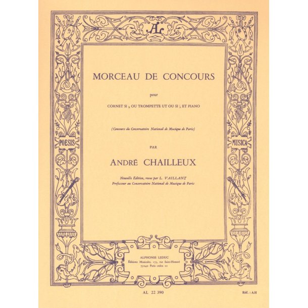 Andr&eacute; Chailleux: Morceau de Concours (Trumpet & Piano)