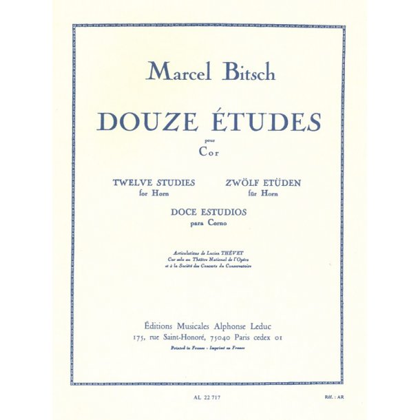 Marcel Bitsch: 12 Etudes (Horn solo)