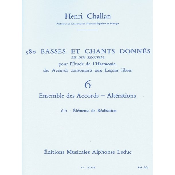 Henri Challan: 380 Figured Bass Exercises (6)