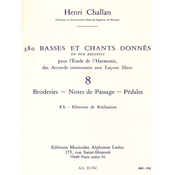 Challan 380 Basses Et Chants Donnes Vol 8 Broderies Passage Pedales 8b