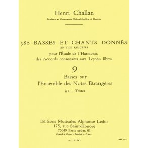 Henri Challan: 380 Figured Bass Exercises (9)