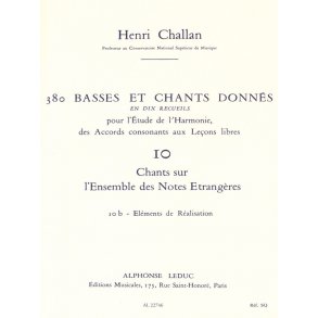 Challan 380 Basses Et Chants Donnes Vol 10 Chants Sur Notes 10b Voice