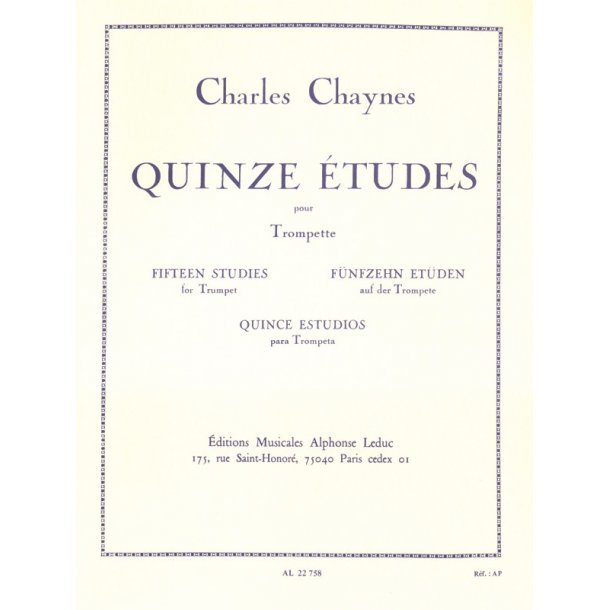 Charles Chaynes: 15 Etudes (Trumpet solo)
