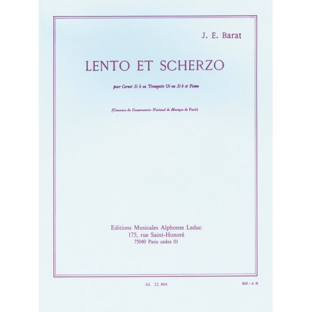 Jacques Ed. Barat: Lento et Scherzo (Trumpet & Piano)