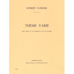 Robert Cl&eacute;risse: Th&egrave;me vari&eacute; (Trumpet & Piano)