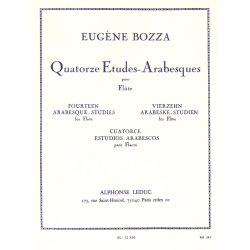 Eug&egrave;ne Bozza: 14 Etudes arabesques (Flute solo)