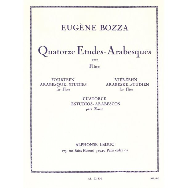 Eug&egrave;ne Bozza: 14 Etudes arabesques (Flute solo)