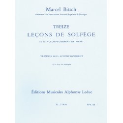 Bitsch 13 Lecons De Solfege En 5 Cles Melangees Sans Accomp Book