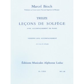 Bitsch 13 Lecons De Solfege En 5 Cles Melangees Sans Accomp Book