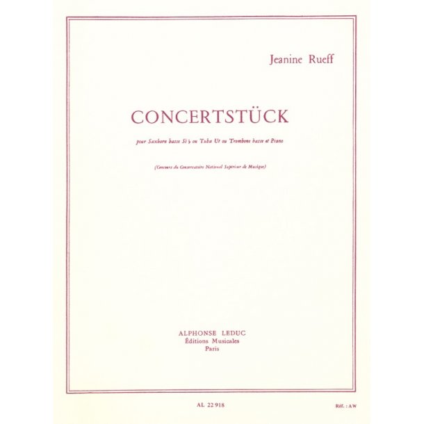 Jeanine Rueff: Concertst&uuml;ck (C or B flat) (Tuba & Piano)