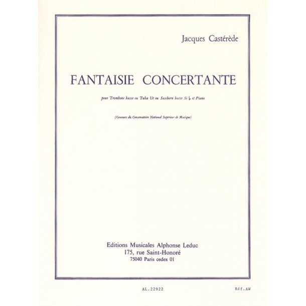 Jacques Cast&eacute;r&egrave;de: Fantaisie concertante (Tuba & Piano)