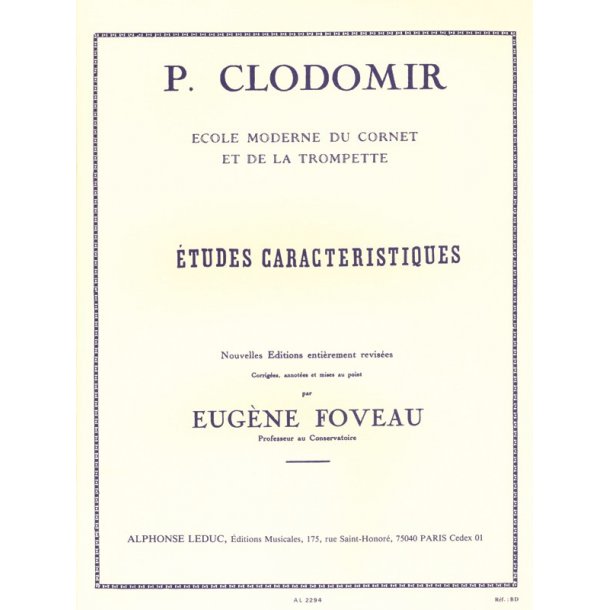 P. Clodomir: 12 Etudes caract&eacute;ristiques Op.12 (Trumpet solo)