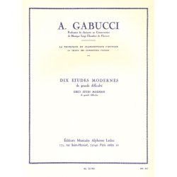 Agostino Gabucci: 10 Etudes modernes de grande Difficult&eacute; (Clarinet solo)