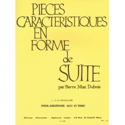 Pierre Max Dubois: Pi&egrave;ces Caract&eacute;ristiques Op.77 No.3 - A La Fran&ccedil;aise (Alto Saxophone/Piano)