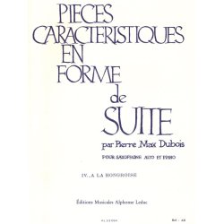 Pierre Max Dubois: Pi&egrave;ces Caract&eacute;ristiques Op.77 No.4 - A La Hongroise (Alto Saxophone/Piano)