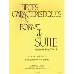 Pierre Max Dubois: Pi&egrave;ces Caract&eacute;ristiques Op.77 No.4 - A La Parisienne (Alto Saxophone/Piano)