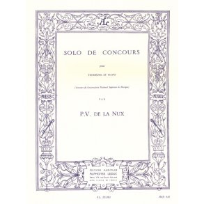 P.V.de la Nux: Solo de Concours (Trombone and Piano)