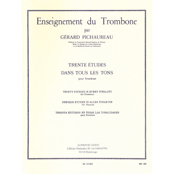 Claude Pichaureau: 30 Etudes dans tous les Tons (Trombone solo)