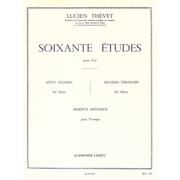 Lucien Th&eacute;vet: 60 Etudes Vol.1 (Horn solo)
